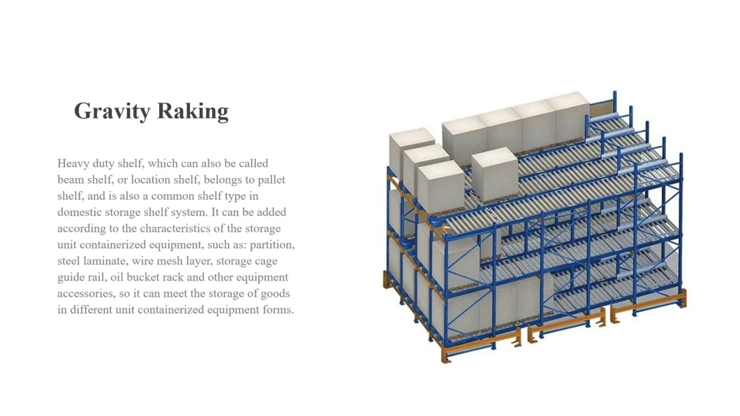 Gravity Racking for Auto Parts Storage Shelving System