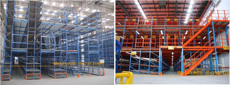 Warehouse Supplier Shelf Metal Rack Supported Steel Structure Garret for More Spacer