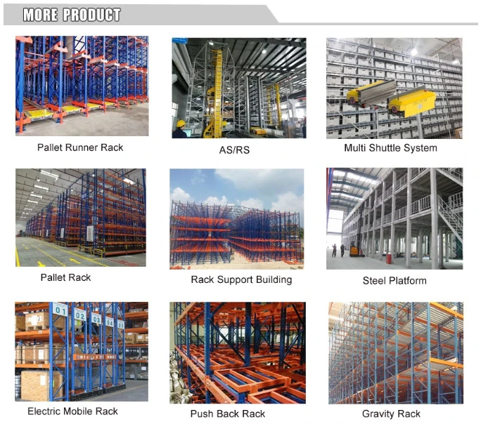 Automatic Storage Rack Clad Supported Warehouse Building Pallet Storage Racking System