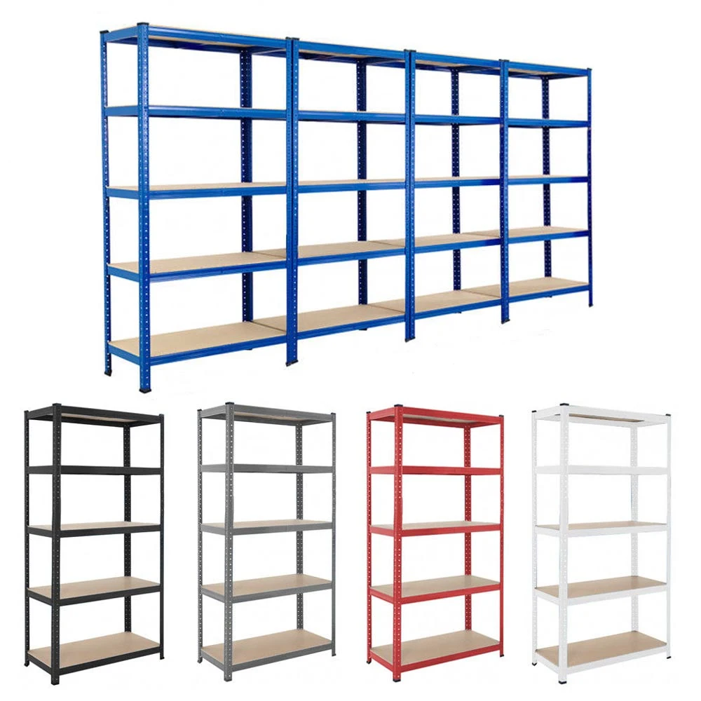 Adjustable 5 Layer Boltless Metal Shelf with Rivet Structure-180X90X45cm