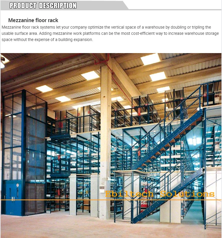 Increase Space Utilization Customized Design Attic Shelves Mezzanine Rack Warehouse