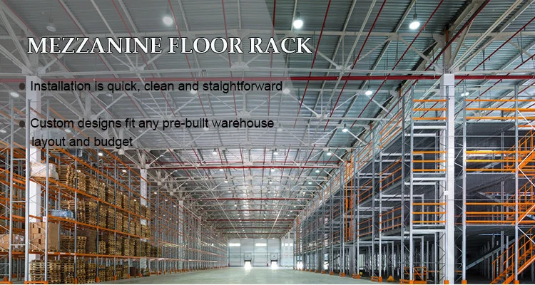 Warehouse Supplier Shelf Metal Rack Supported Steel Structure Garret for More Spacer