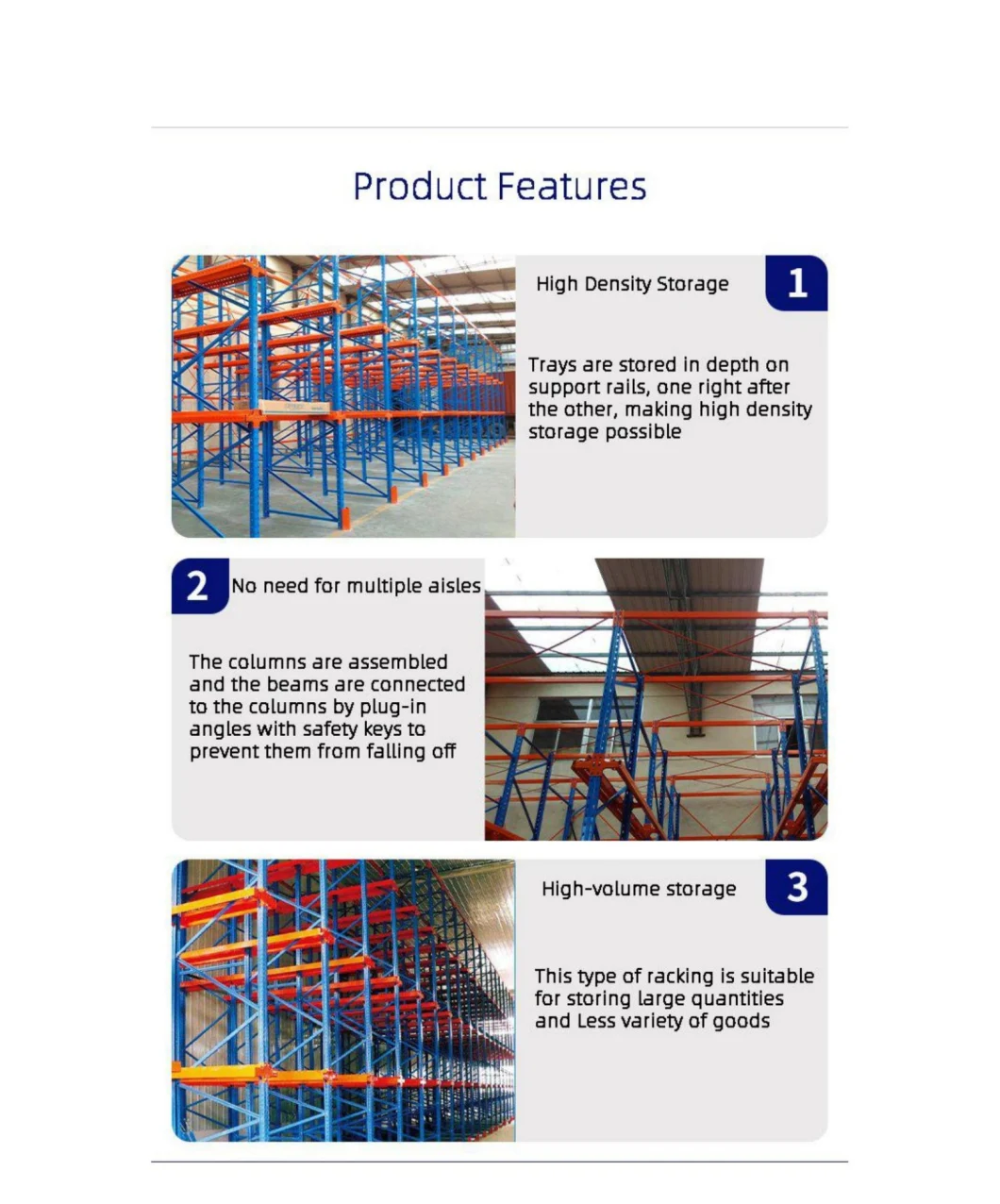 China Factory Wholesale Metal Pallet Racking System Warehouse Storage Drive-in Racks