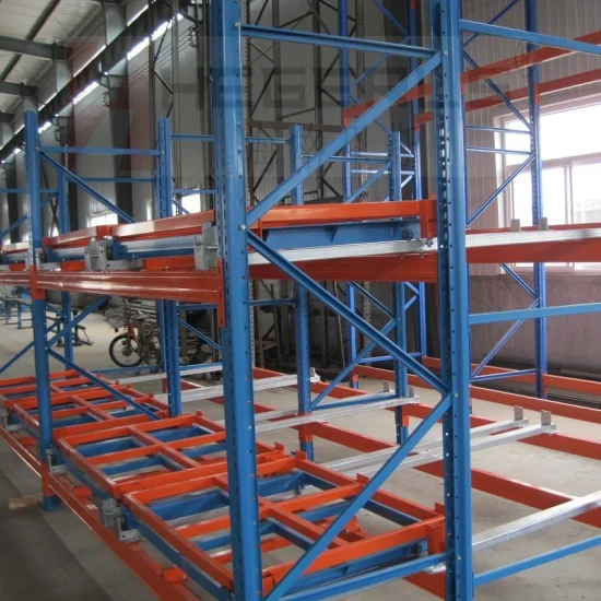 Customized Heavy Duty S Push Back Pallet Racking for Warehouse Storage