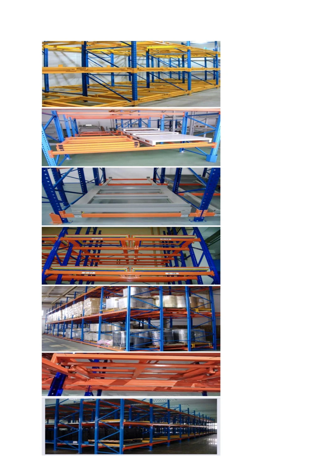 Heavy Duty Push Back Shelf Racking Drive in Pallet Roller Rack System for Warehouse Storage